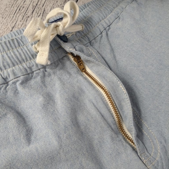 J. Crew drawstring elastic zipper casual pants with pockets light blue XL - Picture 7 of 12